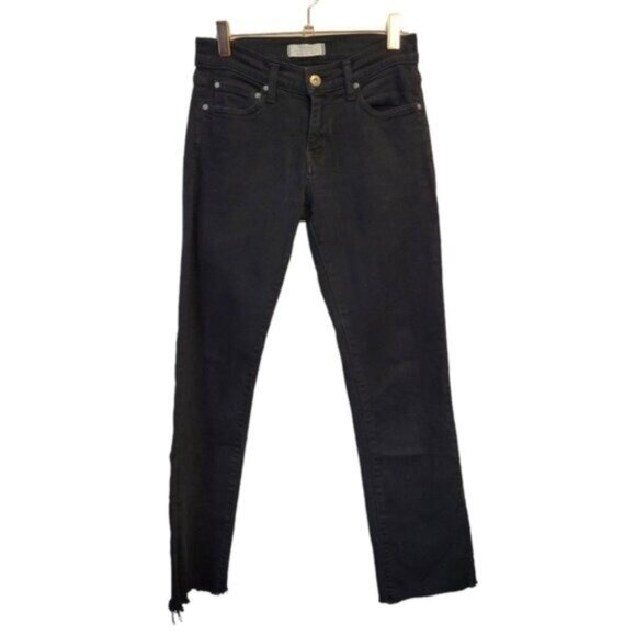 Principle Denim Innovators | Raw Hem Skinny Jeans Black - Picture 1 of 7